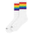 American Socks White Rainbow Pride Mid High Socks