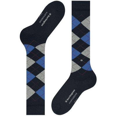 Burlington Blue Marylebone Knee High Socks