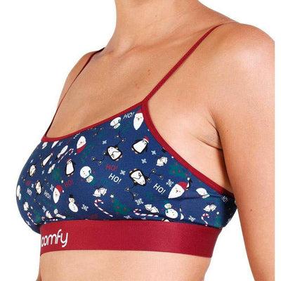 Comfyballs Blue Cotton Crop Bra