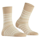 Falke Beige Sensitive Sunset Stripe Socks