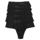 Hanky Panky Black Retro Lace 5 Pack Thong