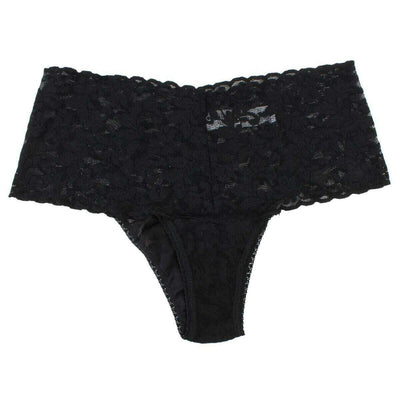 Hanky Panky Black Retro Lace 5 Pack Thong