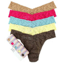 Hanky Panky Brown Signature Lace 5 Pack Original Rise Thong