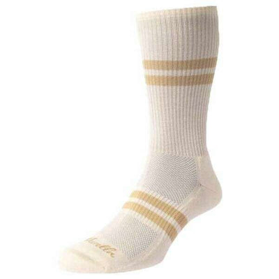 Pantherella Cream Spirit Sports Luxe Egyptian Cotton Cushioned Sports Socks