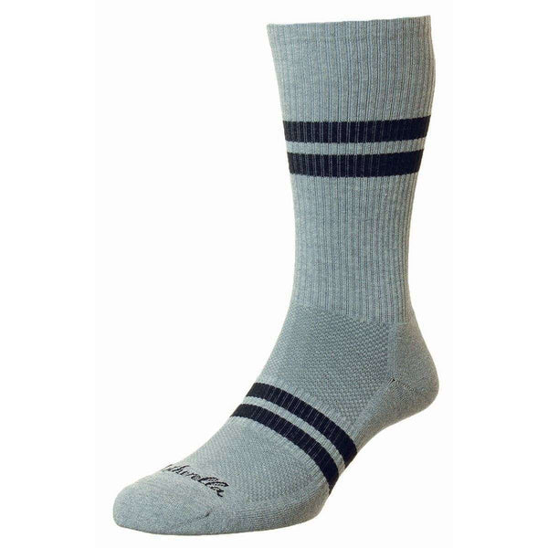 Pantherella Grey Spirit Egyptian Cotton Sports Socks